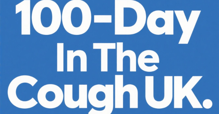 Elegant infographic explaining the 100 day cough in the UK