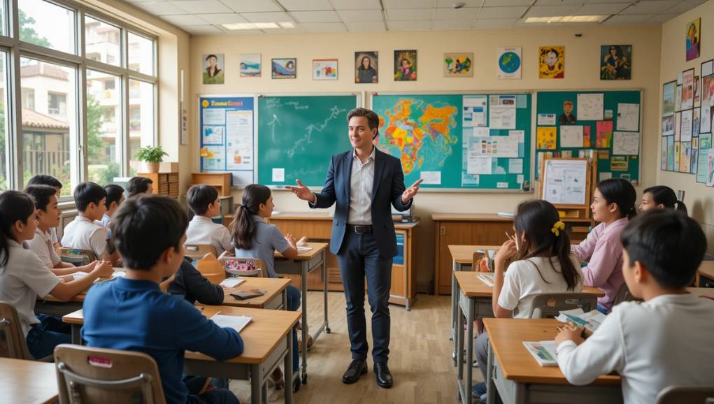 Teacher abroad in furnished apartment provided with housing included teaching position