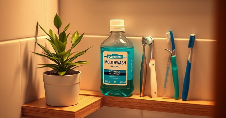 Antibacterial mouthwash for healthy gums and fresh breath