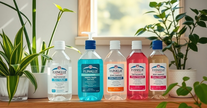 Person using mouthwash as part of a daily gum care routine