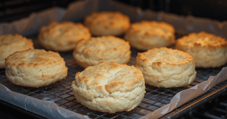 Plate of buttery fork biscuits served with tea