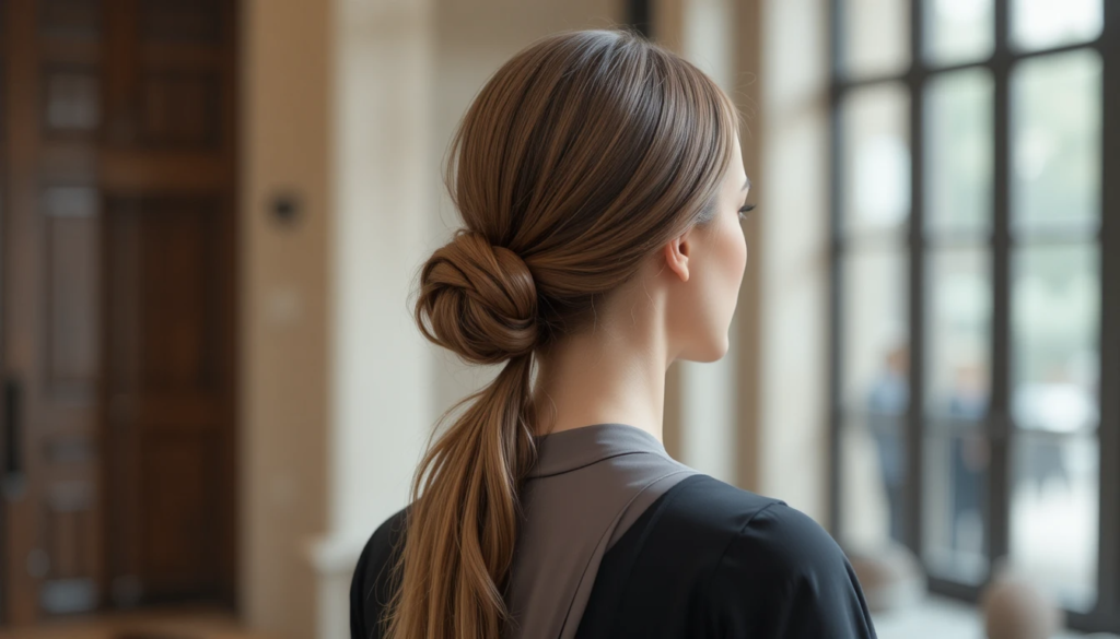 Sleek low ponytail 2020 hairstyle for polished professional looks