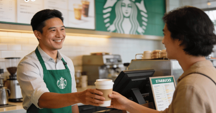 Consistent Starbucks customer service across worldwide locations
