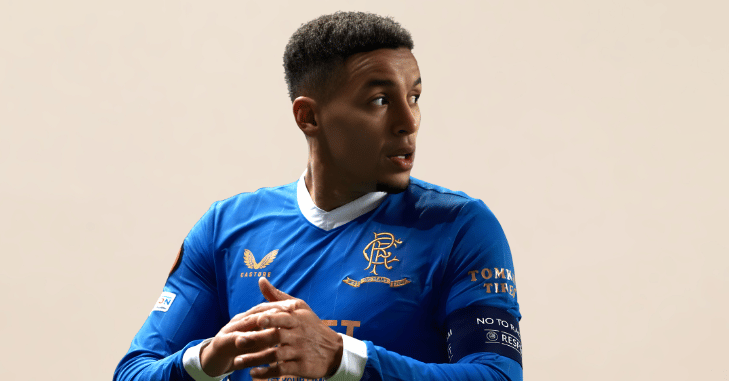 James Tavernier in action for Rangers showcasing his playing career
