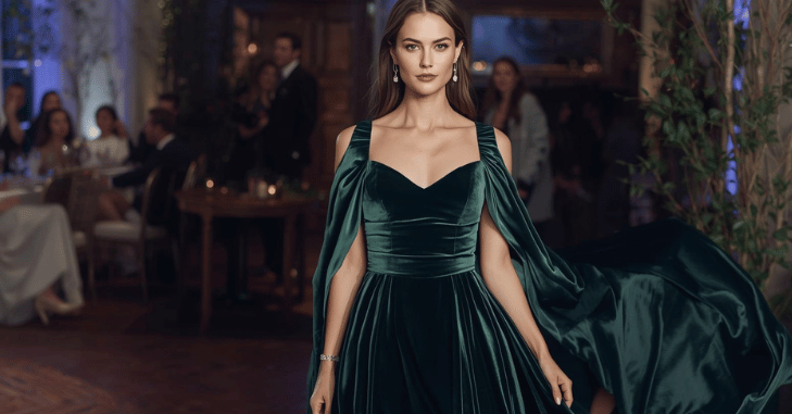 Chic winter wedding guest outfit with coat and heels