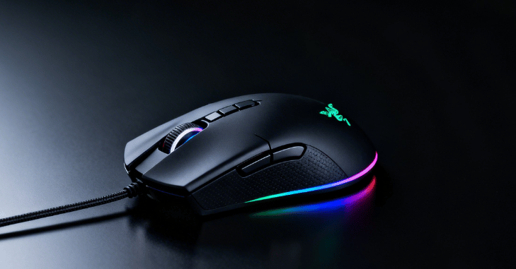 Razer Basilisk V3 gaming mouse in use on desk