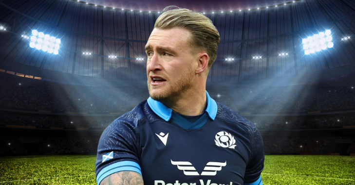 Stuart Hogg celebrating major career achievements and Scotland caps