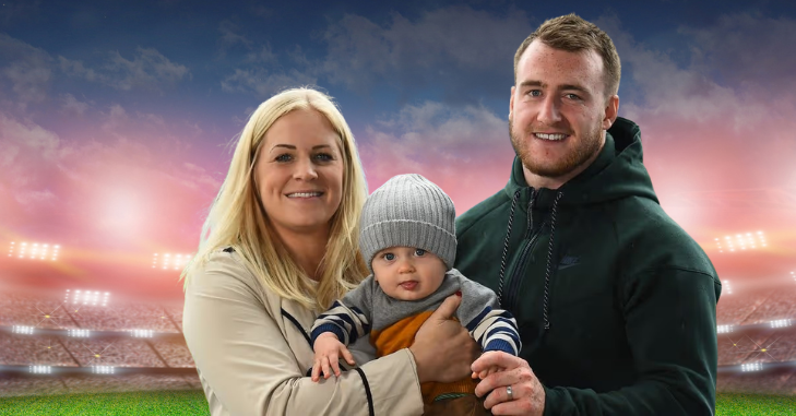 Stuart Hogg with family reflecting his personal life off the pitch