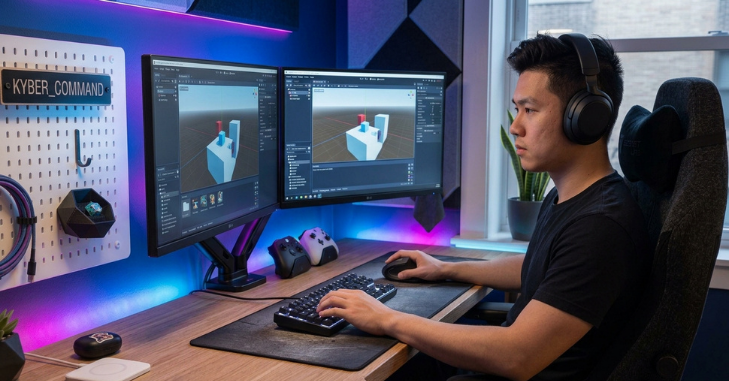 3. The Dual Monitor Corner Build