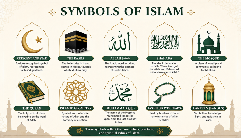 Symbols Of Islam: All You Need To Know About The Concept of Symbolism in Islam, The Holy Quran as a Sacred Symbol, Mosques (Masjid) in Islamic Identity, And Much More
