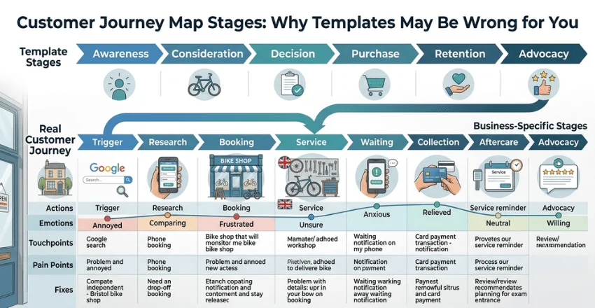 Customer Journey Map Stages: Why Templates May Be Wrong for You
