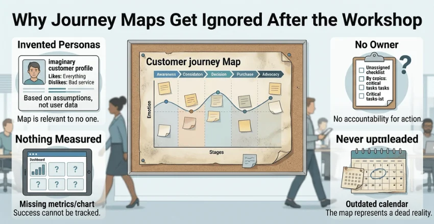 Why journey maps get ignored after the workshop