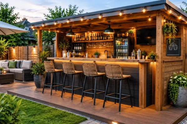 Garden Bar for UK Homes: A Complete Guide to 9 Ideas, Costs, Planning Rules, Layouts, Weatherproofing & Year-Round Use
