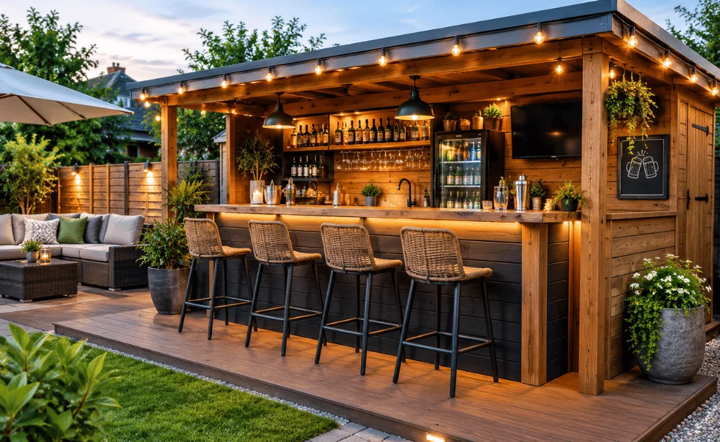 Garden Bar for UK Homes: A Complete Guide to 9 Ideas, Costs, Planning Rules, Layouts, Weatherproofing & Year-Round Use