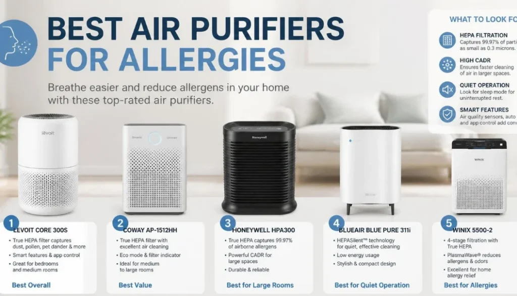 Best Air Purifiers for Allergies in the UK: 5 Smart Picks for Cleaner Indoor Air